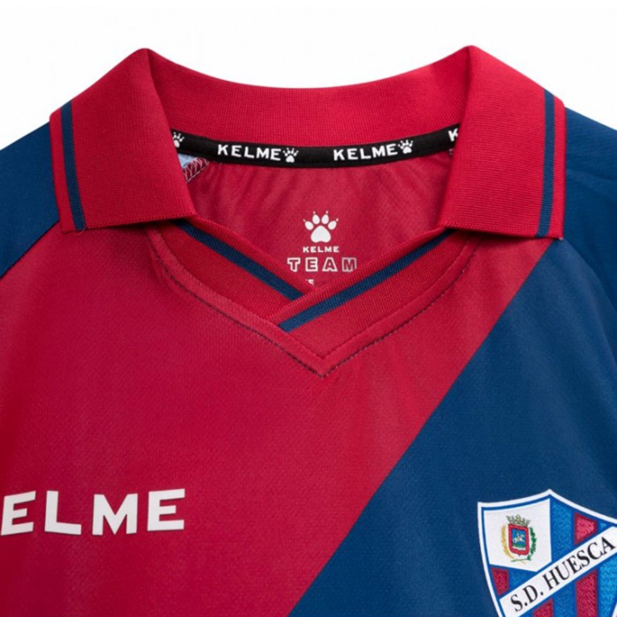 Camiseta Kelme SD Huesca Primera Equipación 2018-2019 Marino-Granate - Tienda de fútbol Fútbol ...