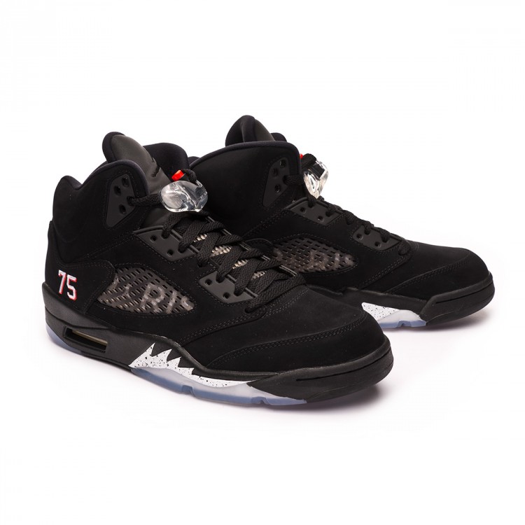Zapatilla Air Jordan 5 Retro Jordan x PSG Black-Challenge red-White Zapatilla Air Jordan 5 Retro Jordan x PSG Black-Challenge red-White