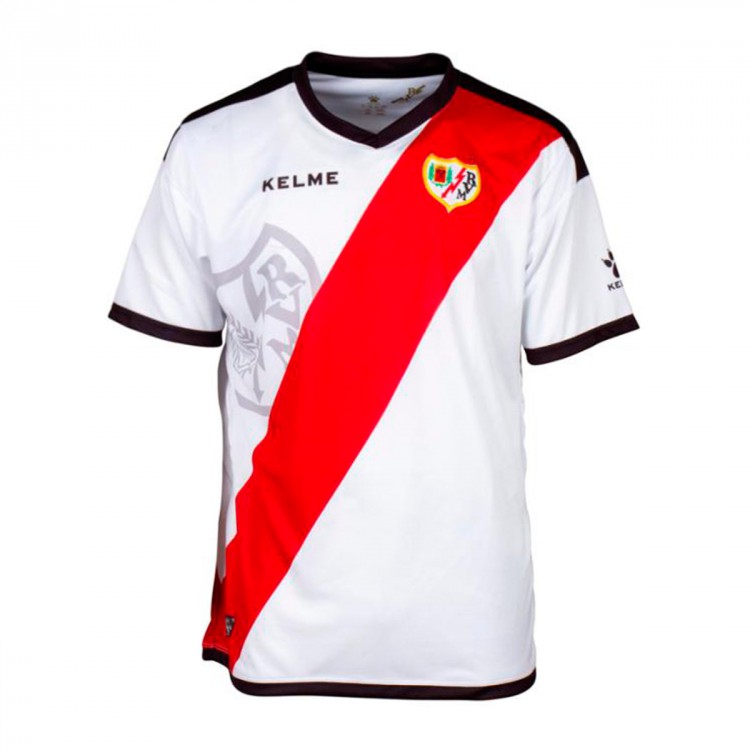 Camiseta Kelme Rayo Vallecano Primera Equipación 2018-2019 White-Red - Tienda de fútbol Fútbol ...