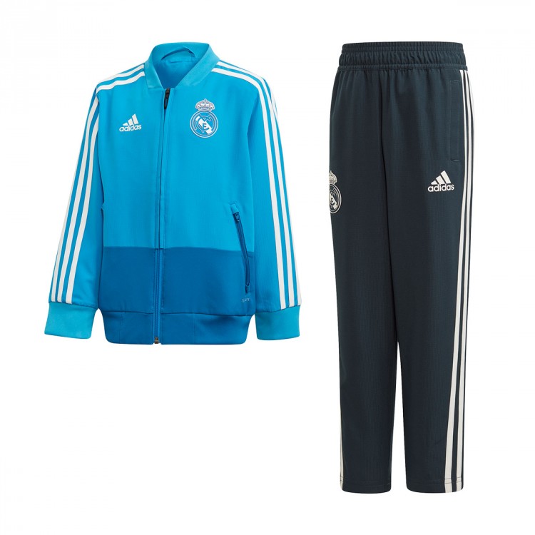 Chándal adidas Real Madrid 2018-2019 Niño Craft blue-Dark royal-Core white  - Tienda de fútbol Fútbol Emotion