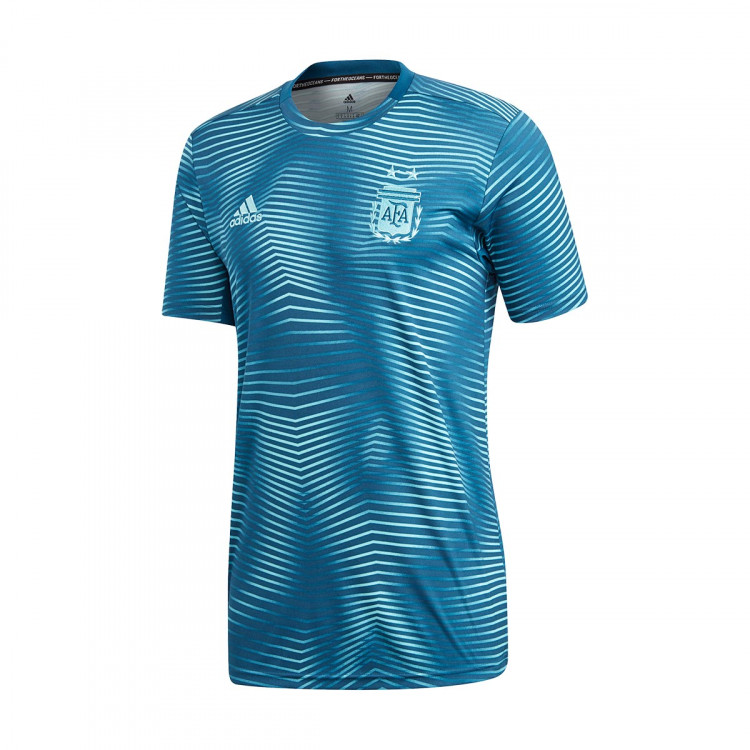Camiseta adidas Argentina PreMatch Primera Equipación 2019 Blue night-Light aqua - Fútbol Emotion