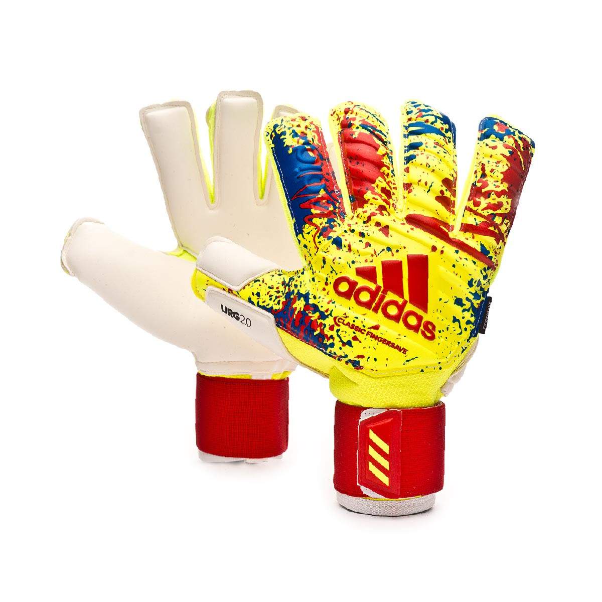 yellow adidas football gloves