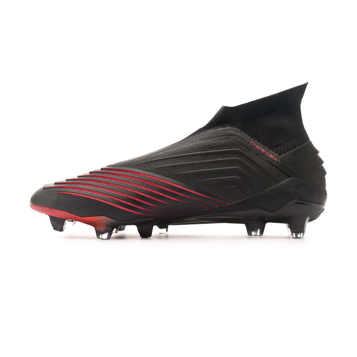 Bota de fútbol adidas Predator 19+ FG Core black-Core black-Active red -  Tienda de fútbol Fútbol Emotion