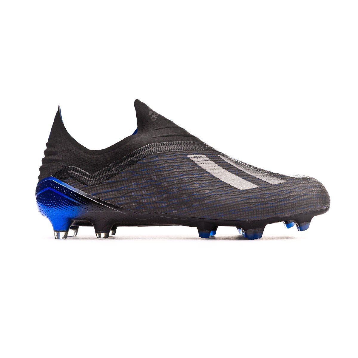 Football Boots adidas X 18+ FG Core black-Bold blue - Football store Fútbol  Emotion