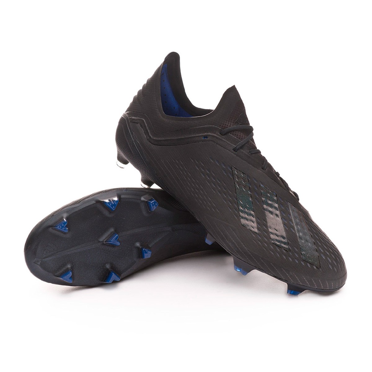 Chaussure de foot adidas X 18.1 FG Core black-Bold blue - Boutique 