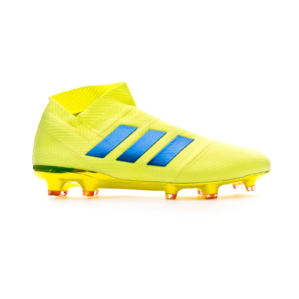 blue and yellow adidas football boots