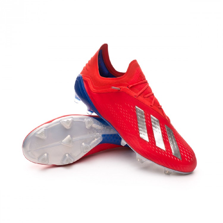 Football Boots Adidas X 18 1 Fg Active Red Silver Metallic Bold