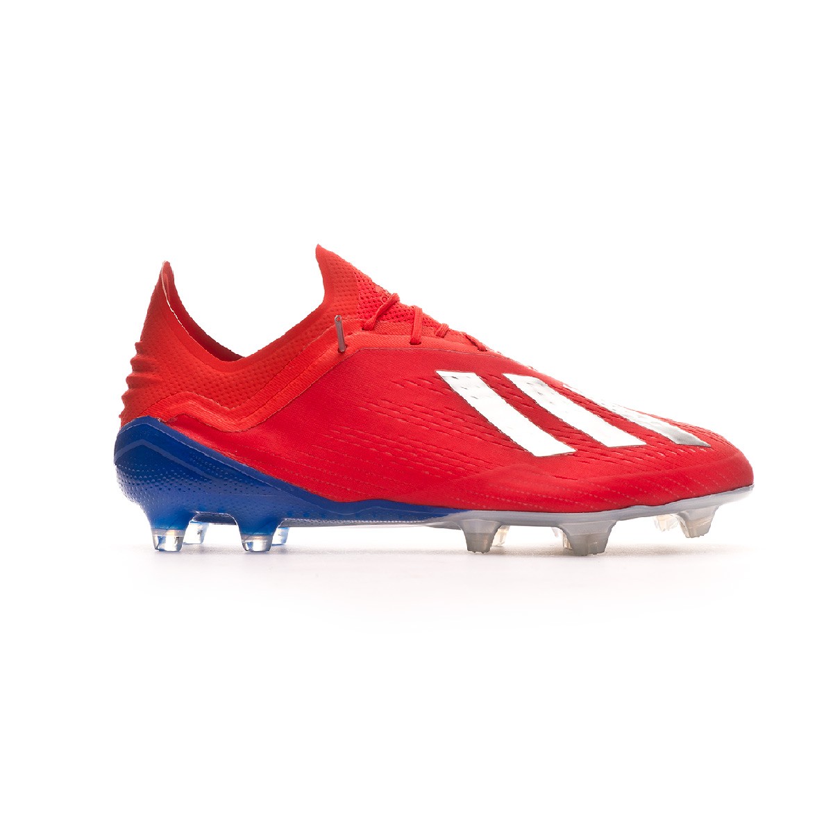 Bota de fútbol adidas X 18.1 FG Active red-Silver metallic-Bold blue -  Tienda de fútbol Fútbol Emotion
