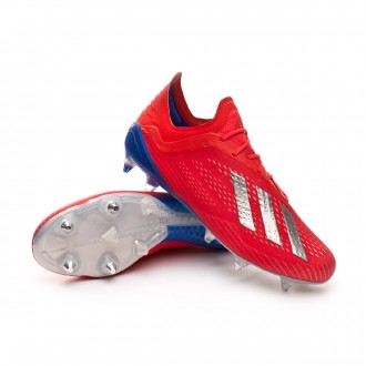 Football Boots  adidas X 18.1 SG Active red-Silver metallic-Bold blue