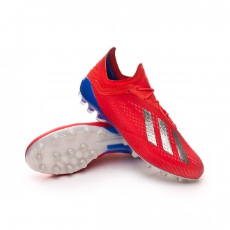 Chuteira  adidas X 18.1 AG Active red-Silver metallic-Bold blue