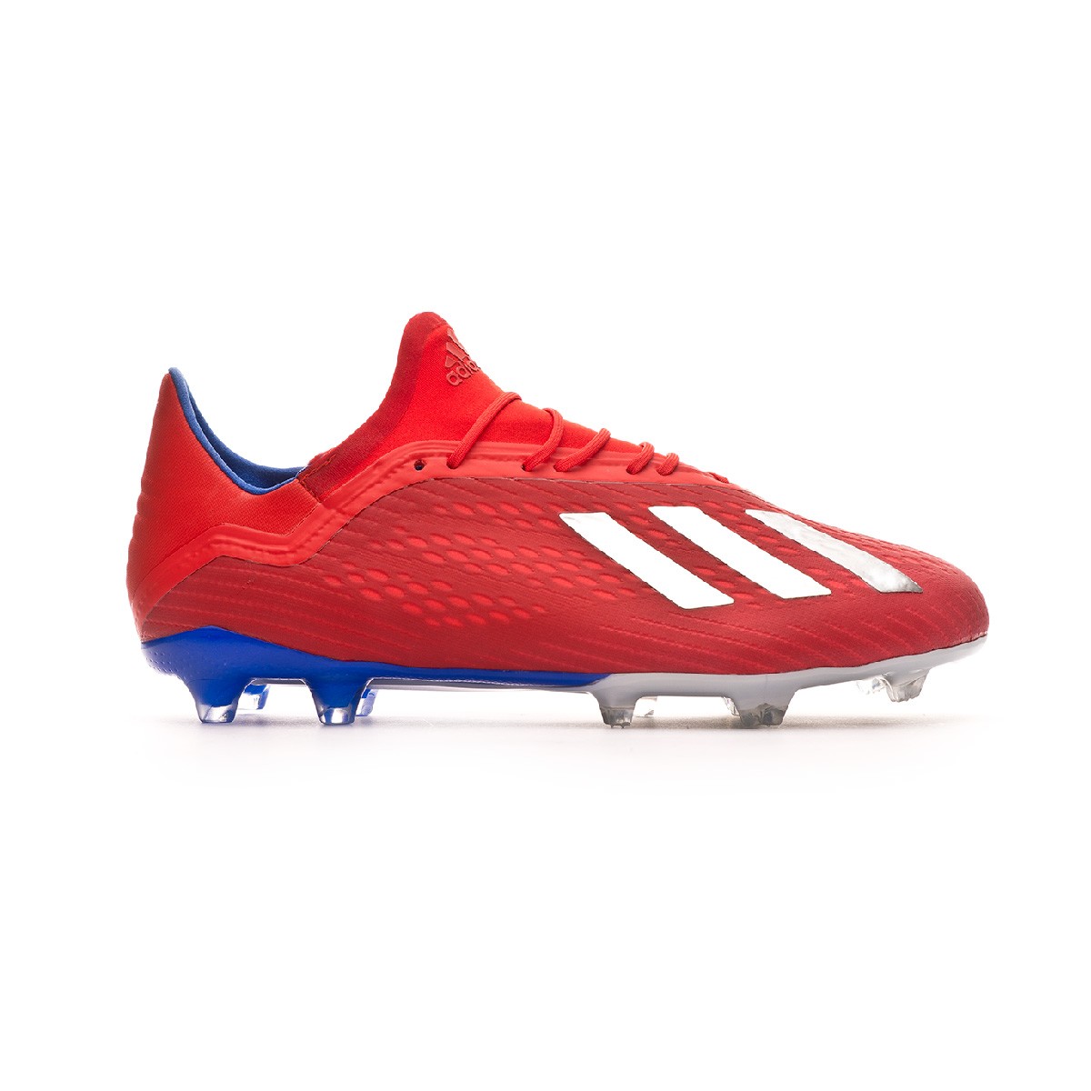 Football Boots adidas X 18.2 FG Active red-Silver metallic-Bold blue -  Football store Fútbol Emotion