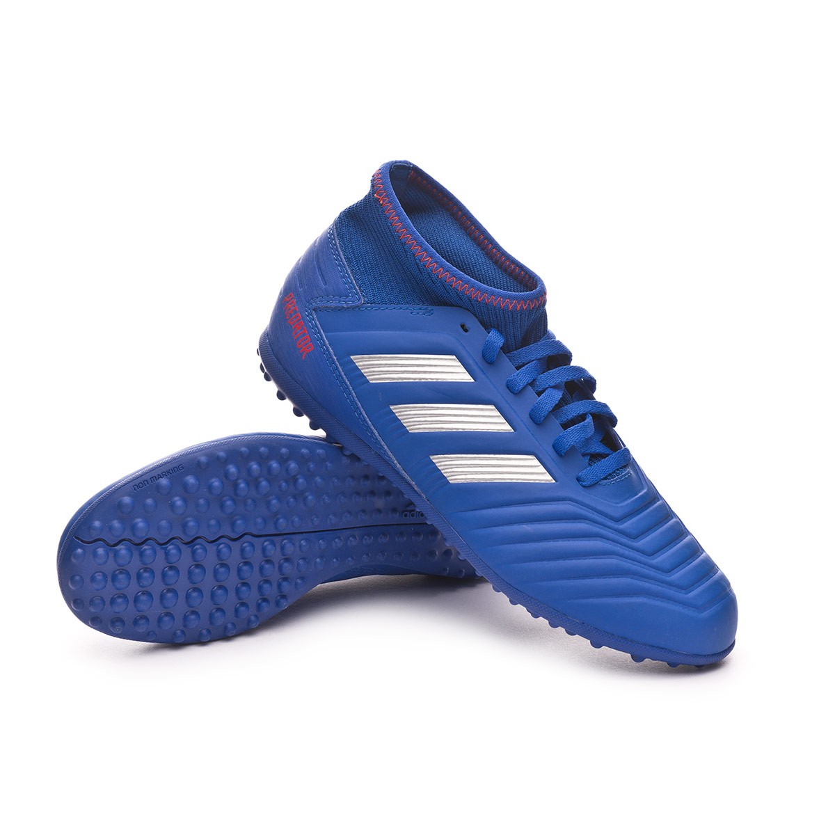 Football Boot adidas Kids Predator Tango 19.3 Turf Bold blue-Silver  metallic-Active red - Football store Fútbol Emotion