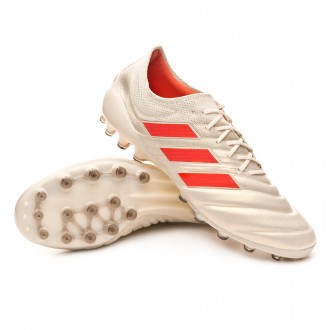 Chuteira  adidas Copa 19.1 AG Off white-Solar red-Core black