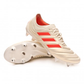 Chuteira  adidas Copa 19.1 SG Off white-Solar red-Core black