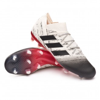 Chuteira  adidas Nemeziz 18.1 FG Off white-Core black-Active red