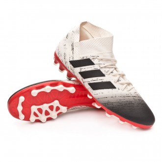 Chuteira  adidas Nemeziz 18.3 AG Off white-Core black-Active red
