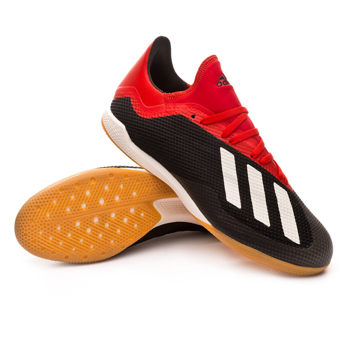 Futsal Boot adidas X Tango 18.3 IN Core black-Off white-Active red -  Football store Fútbol Emotion