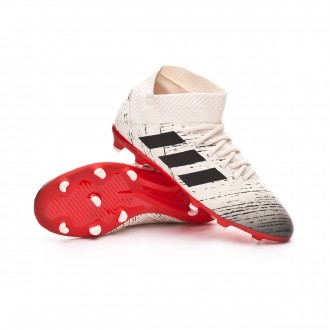 Chuteira  adidas Nemeziz 18.3 FG Crianças Off white-Core black-Active red