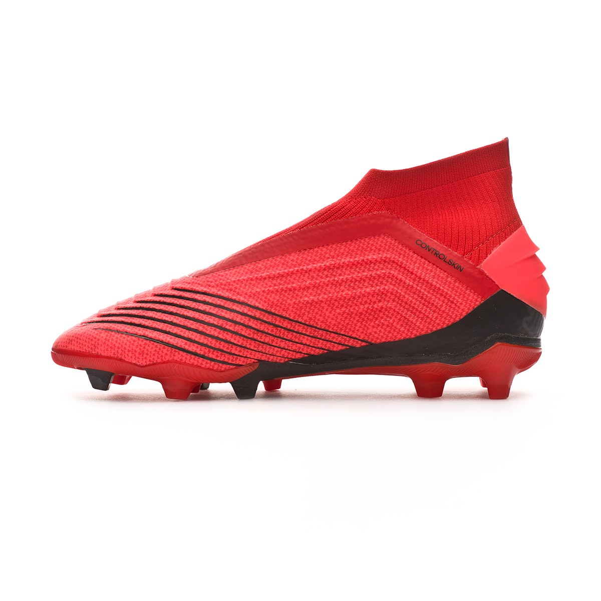 Bota de fútbol adidas Predator 19+ FG Niño Active red-Solar red-Core black  - Tienda de fútbol Fútbol Emotion