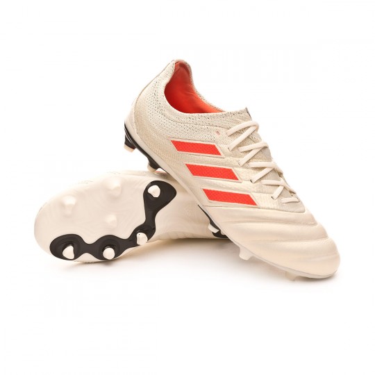 Bota de fútbol adidas Copa 19.1 FG Niño Off white-Solar red-Core black -  Tienda de fútbol Fútbol Emotion