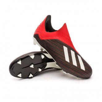 Chuteira  adidas X 18+ FG Niño Core black-White-Active red