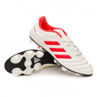 Chuteira  adidas Copa 19.4 FG Off white-Solar red-Off white