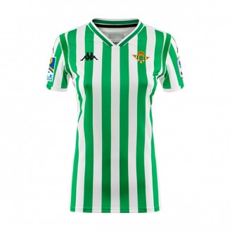 Camisola  Kappa Real Betis Balompié Primeira Equipação 2018-2019 Mulher White-Green-No sponsor