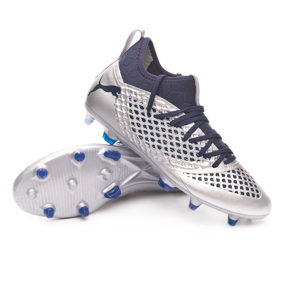 Football Boots Puma Future 2 3 Netfit Fg Ag Puma Silver Peacoat