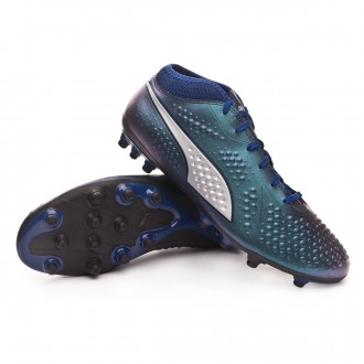 Chuteira  Puma Puma One 4 Syn AG Sodalite Blue-Puma Silver-Peacoat-Puma White