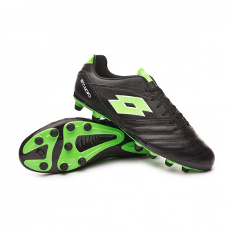 Chuteira  Lotto Stadio 300 II FG All black-Spring green