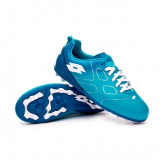 Chuteira  Lotto Maestro 700 AGM Niño Bluebird-All white-Gem blue