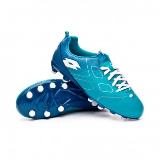Chuteira  Lotto Maestro 700 FG Niño Bluebird-All white-Gem blue