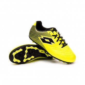 Chuteira  Lotto Solista 700 II AGM Niño Safety yellow-All Black-Silver metal