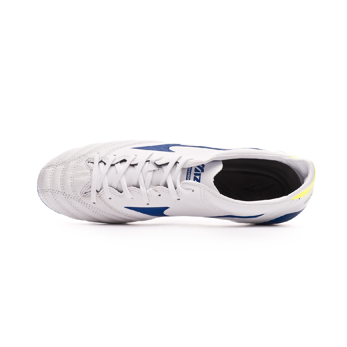 White-Wave Cup Blue-Safety Yellow Mizuno Morelia Neo KL II Chaussure de Foot