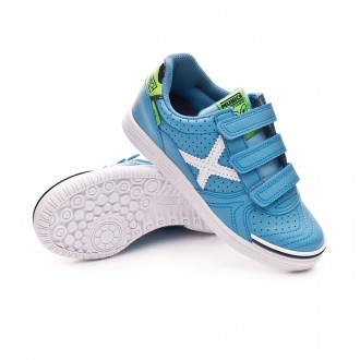 Sapatilha de Futsal  Munich G3 Profit Velcro Niño Azul celeste