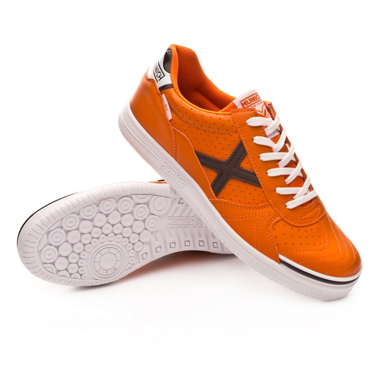 Zapatillas fútbol Munich G-3 Indoor 255 blanco naranja azul