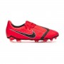 Kids Phantom Venom Elite FG Bright crimson-Black