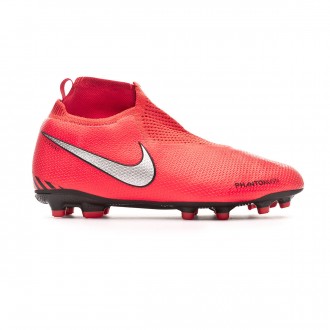 Chuteira Nike Phantom Vision Elite DF FG/MG Crianças Bright crimson-Metallic silver