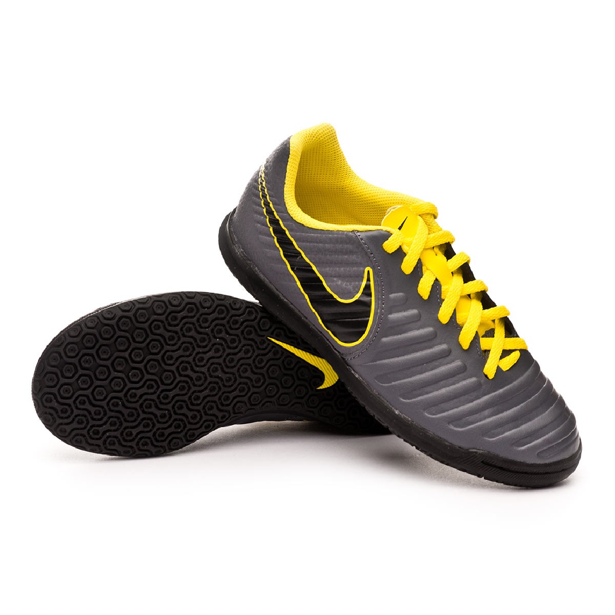 Futsal Boot Nike Kids Tiempo LegendX VII Club IC Dark grey-Optical  yellow-Black - Football store Fútbol Emotion