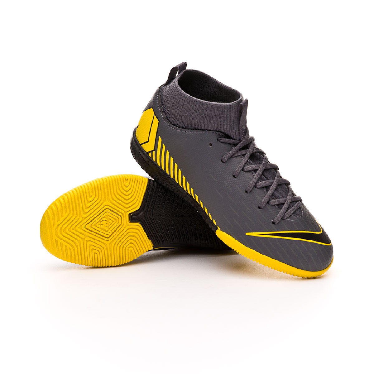 Futsal Boot Nike Kids Mercurial SuperflyX VI Academy IC Dark grey-Black -  Football store Fútbol Emotion