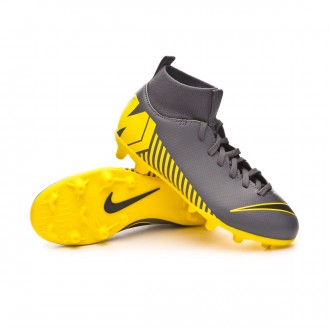 Chuteira  Nike Mercurial Superfly VI Club MG Crianças Dark grey-Black-Optical yellow