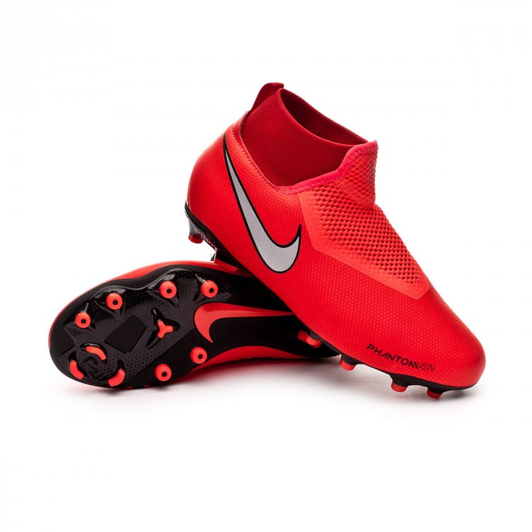 Bota de fútbol Nike Phantom Vision Academy DF FG/MG Niño Bright  crimson-Metallic silver - Tienda de fútbol Fútbol Emotion