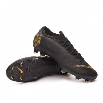 Chuteira  Nike Mercurial Vapor XII Elite FG Black-Metallic vivid gold