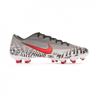 Chuteira Nike Mercurial Vapor XII Academy Neymar Jr MG White-Challenge red-Black