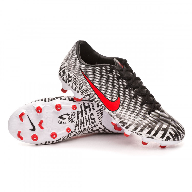 Plata litro Desempleados Football Boots Nike Mercurial Vapor XII Academy Neymar Jr MG  White-Challenge red-Black - Fútbol Emotion