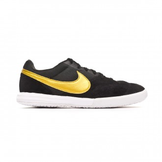Sapatilha de Futsal Nike Tiempo Premier II Sala IC Black-Metallic vivid gold-White