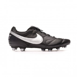 Chuteira Nike Tiempo Premier II FG Black-Metallic silver