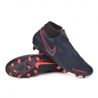 Chuteira  Nike Phantom Vision Academy DF FG/MG Obsidian-Black-Bright crimson