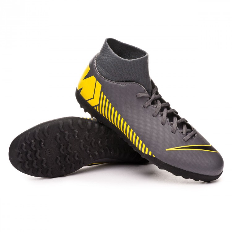 grey and yellow nike football boots