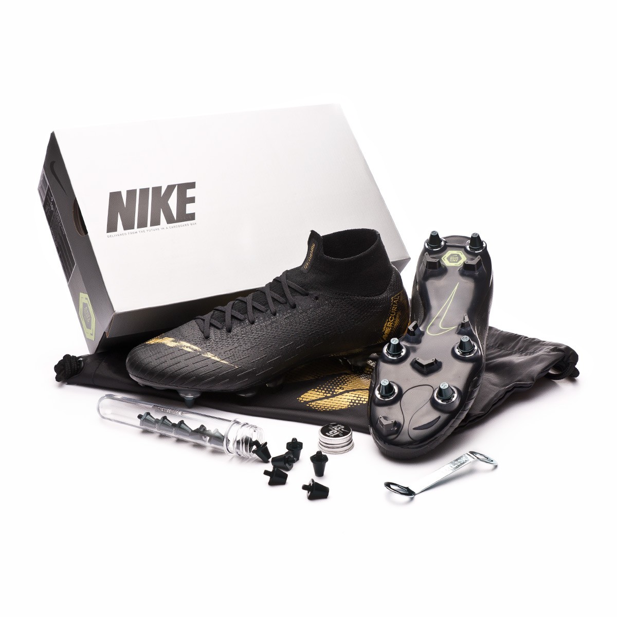 Official FG nike mercurial superfly black white iv bhm limited